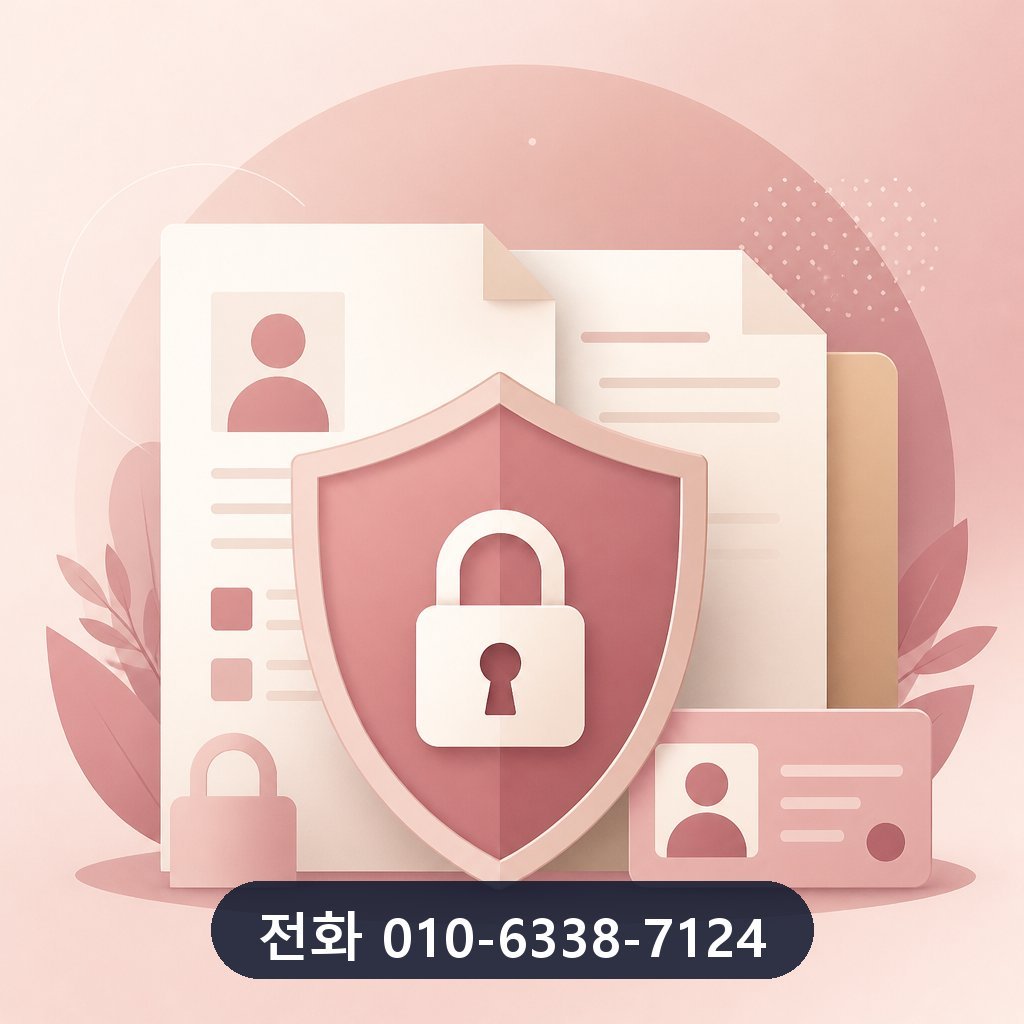 앱카드 카드깡 개인정보 보호 이미지 · 문의 010-6338-7124